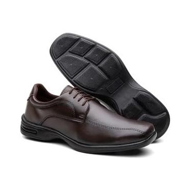 Imagem de Sapato Social Masculino Confortável com Design Elegante Acompanha Relógio Carteira e Cinto Masculino Conjunto Completo Para Um Visual Sofisticado Ideal Para Trabalho Festas Eventos e Uso Diário. (Café., BR, Adulto, Numérico, 42)