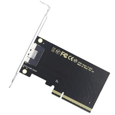 Imagem de CY Cartão externo Slimline SFF-8654 8X de 74 pinos para PCIE Express 3.0 PCIE4.0 Raid, adaptador VROC Raid0 Hyper