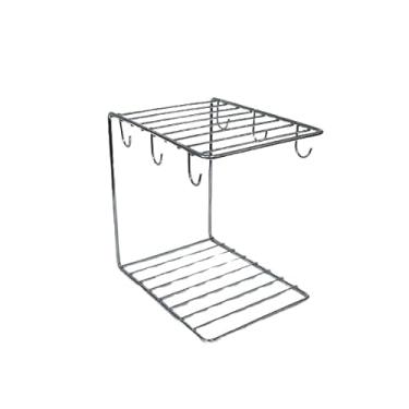 Imagem de Porta Xícaras Suporte Xícaras Café Chá Pires Canecas Cozinha Gourmet Área de Café Organizador(Cromado)