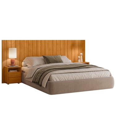 Imagem de Cabeceira De Cama Extensível Com Mesa De Cabeceira Mdf Fiori Cinamomo