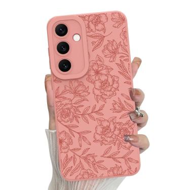 Imagem de Capa de telefone MZELQ Silicone Floral Samsung Galaxy S24 Fe -Rosa