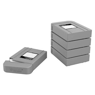 Imagem de ORICO Pacote com 5 capas para disco rígido de 8,9 cm, caixa protetora de armazenamento, capa de organização, à prova de choque, à prova de cortes e poeira para Gray-PHI-5S