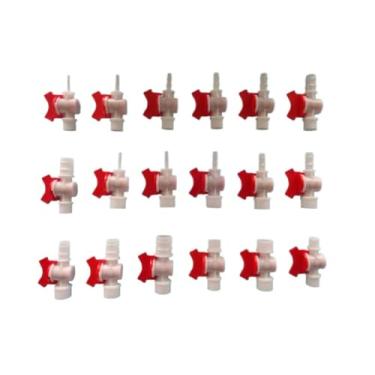 Imagem de Conector de torneira em linha tubo de mangueira de PVC farpado válvula de desligamento de plástico para barco de jardim DIY (1,20 mm - 3/10.2 cm)