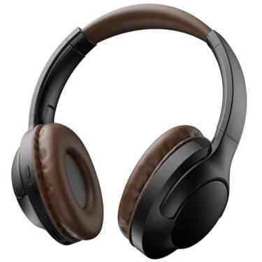 Imagem de Fone de Ouvido Bluetooth 5.2 Sem Fio Headset, Cancelamento de Ruído 6.0, 10h Bateria, Conforto Premium Design Dobrável Headphone Over-Ear, Conexão Estável, Preto Marrom