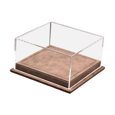 Imagem de YIJU Expositor para Carrinhos de Brinquedo Escala 1:64, Proteção Contra Poeira, Dimensões 5x4,8x2,6 Polegadas, Café