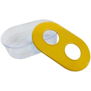 Imagem de Comedouro para passaro 2 Furo Cristal M Misto Alvorada 12un