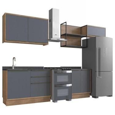 Imagem de Cozinha Modulada Completa com Tampo Herval Ten, 6 Peças 100% em MDF, 2