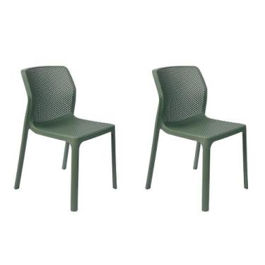 Imagem de Kit 2 Cadeiras Laryssa Polipropileno Mesa Jantar Cozinha Varanda Jardi