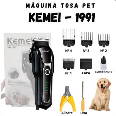 Imagem de Kemei KM-1991  Máquina de Tosa Sem Fio, Recarregável e Silenciosa - LI