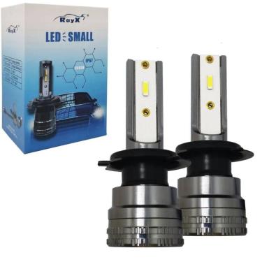 Imagem de Par Lâmpada Ultra Led Small H1 H3 H4 H7 H11 H27 Hb3 Hb4 6000k 12/24v 45w 8400 Lumens Ray-x