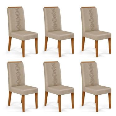 Imagem de Kit 6 Cadeiras para Sala de Jantar Yasmin Freijó/ Kraft