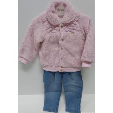 Imagem de Conjunto Longo Bebê Menina Paraiso Calça Jeans Inverno 14653