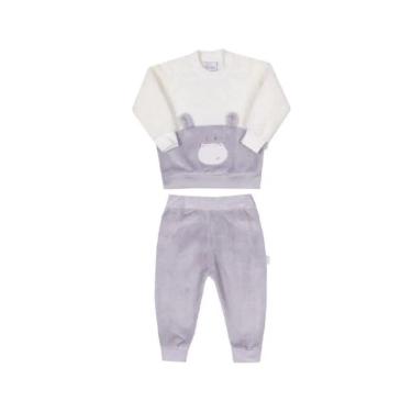 Imagem de Conjunto Pelo Bebê Menino Blusa Bordada Calça Paraiso 14657