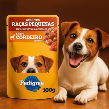 Imagem de Sachê Pedigree Cordeiro 100g  Ração Úmida para Cães Adultos