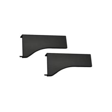 Imagem de Ponteira Curva PE183S7015 para 15mm Puxador RM-183 Facetato Ônix Preto