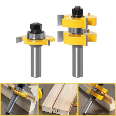 Imagem de Fresas De Encaixe Macho Fêmea 47Mm Haste 1/2 Pol. Para Tupia