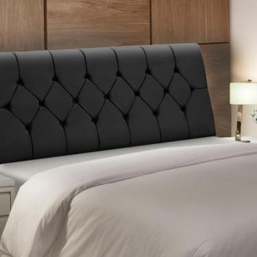 Imagem de Cabeceira Baú de Cama Box Madeira Estofada Casal Madri - D'Julia, Pret