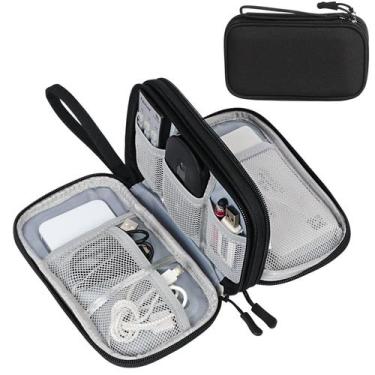Imagem de Organizador eletrônico FYY Travel Cable Bag impermeável preto
