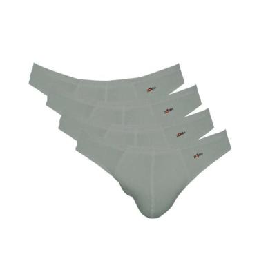 Imagem de Kit Com 4 Cuecas Slip Tradicional Light Zorba Algodão Cotton Original,