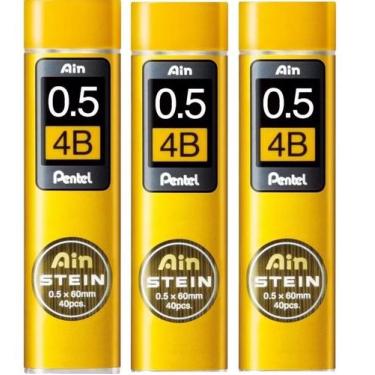Imagem de 3 Tubos De Grafite Pentel  Ain Stein 05 4b