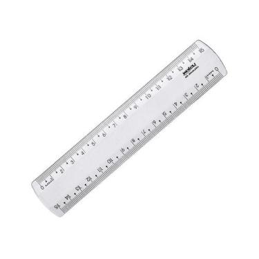 Imagem de Régua 15cm Waleu new line cristal