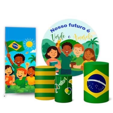 Imagem de Trio Capas Cilindro + Painel Redondo + Lateral Dia da Independência (K2DIB0002)