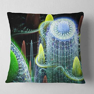 Imagem de Design World of Infinite Fractal Universe, Sala de estar, Sofá, Almofada de alta qualidade + Capa de almofada impressa em ambos os lados 66 cm x 66 cm