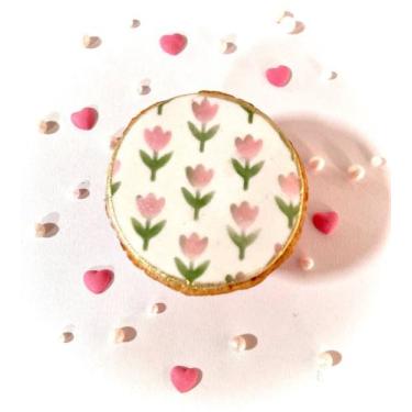 Imagem de SG57 Estêncil tulipa para confeitaria e artesanato. - confeitaria dos 
