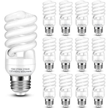 Imagem de Lâmpadas CFL Barfelty T2 Spiral 13W (60W Equiv) 900lm 2700K