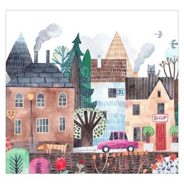 Imagem de Papel de Parede Adesivo Infantil Cidade Paisagem Bebe Quarto - 498pcp 