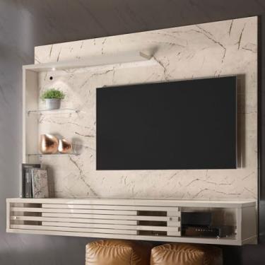 Imagem de Bancada Suspensa Frizz Select Para Tv até 50 Polegadas Calacata/Off White - Madetec
