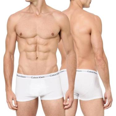Imagem de Kit 4 Cuecas Calvin Klein Low Rise Trunk - Originais, GG, Branco, Masc