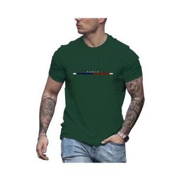 Imagem de Camiseta com capuz com estampa de Paris para homens casual outono inve