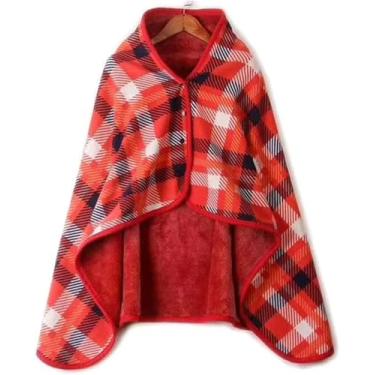 Imagem de Ponchos De Cadeira De Rodas Quentes Com Capuz Casacos Sem Mangas Para Adultos, Cobertor De Cadeira De Rodas De Inverno Capa De Aquecimento Cobertor De Lazer Multiuso Capa De Flanela Macia G, C