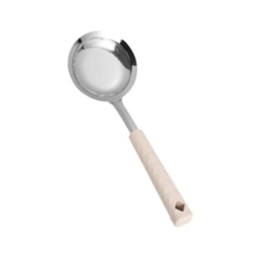 Imagem de Generic Colher e peneira de malha fina, concha profissional para pendurar gordura, molho e espuma, filtro de gordura para panela quente de aço inoxidável, Damasco