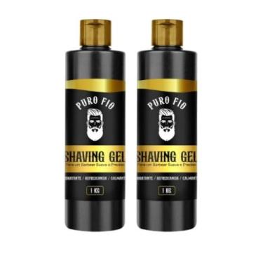 Imagem de Kit 2x Shaving em Gel de Barbear Mentolado Puro Fio 1kg - Profissional
