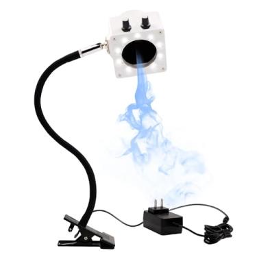 Imagem de Treedix Removedor De Fumaça Solda, Extrator Fumaça, Ventilador Com Velocidade Ajustável, Luz Led Regulável, Pescoço Ganso Silicone Filtros Carbono, Mangueira Duto Exaustão Para Estação Solda (Branco