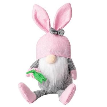 Imagem de Enfeites de coelhinho da Páscoa sem rosto velho anão boneca de pelúcia