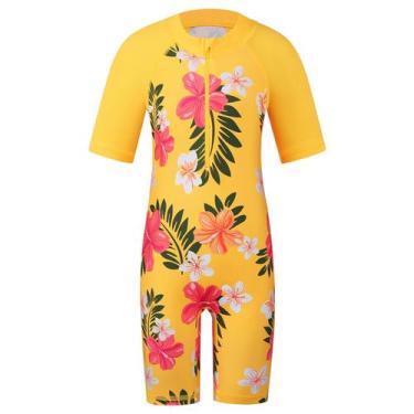 Imagem de Maiô BAOHULU Girls One Piece UPF 50+ UV S376 amarelo 16A