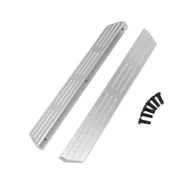 Imagem de Colaxi Pedal lateral de metal para carro RC, montagem de pedais, fácil de instalar, estribo, placa de apoio para caminhões para H12Y H12Y+ 1/12 Crawler, Prata