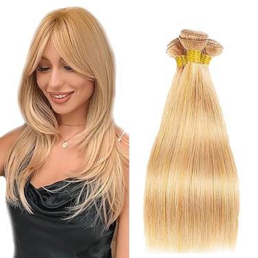 Imagem de Pacote de cabelo humano liso loiro loiro 613 Highlight Bundles P27613 conjunto de destaques loiro mel misturado com cabelo humano loiro 3 feixes 12 14 16 polegadas 300G