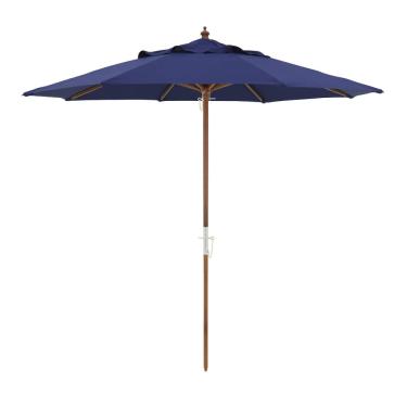Imagem de Ombrelone Treviso de Madeira e Poliéster 2,40m Azul Marinho Bel