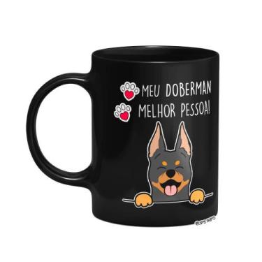 Imagem de Caneca Dog - Meu Doberman, melhor pessoa! - Preta - JPS INFO