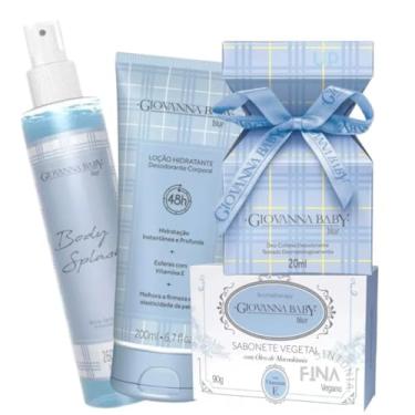 Imagem de Kit Giovanna Baby 4 Unidades, Body Splash, Deo Colônia, Loção Hidratante e Sabonete, (Blue)