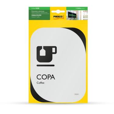 Imagem de Etiqueta sinalização clean Copa 13,8x18,5cm - Pimaco