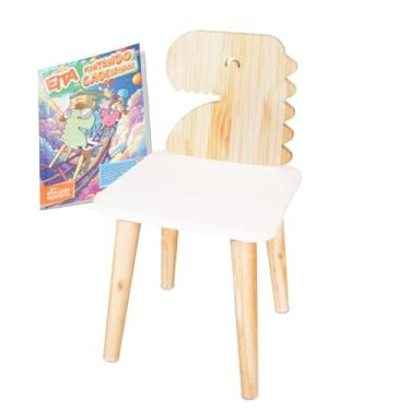 Imagem de Kit Educativo Cadeira Infantil de Madeira Dinossauro - Pinus
