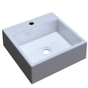 Imagem de Cuba De Apoio Banheiro Quadrada Q355 35X35Cm C01 Branco - LYAM DECOR