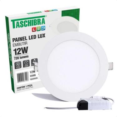 Imagem de Painel led 12w lux redondo embutir 6500k - TASCHIBRA