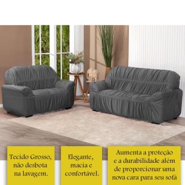 Imagem de Capa para Sofá King Elasticada Lisa 2 E 3 Lugares - Lenharo Enxovais, 