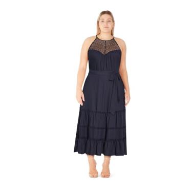 Imagem de City Chic Vestido feminino plus size - detalhe Freya, Azul marino, 26 Plus